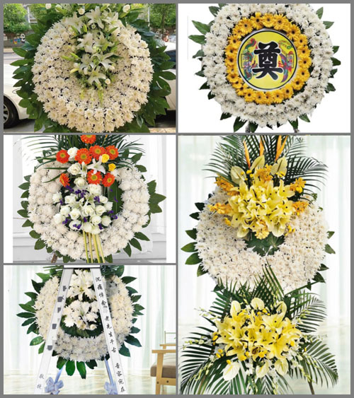 江苏泰州姜堰区张甸镇梅网村花圈速递